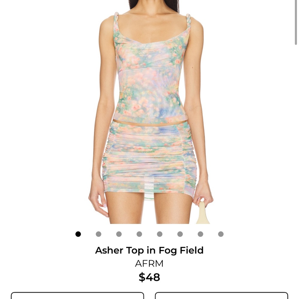 AFRM Fog Field Asher Top and Skirt Set